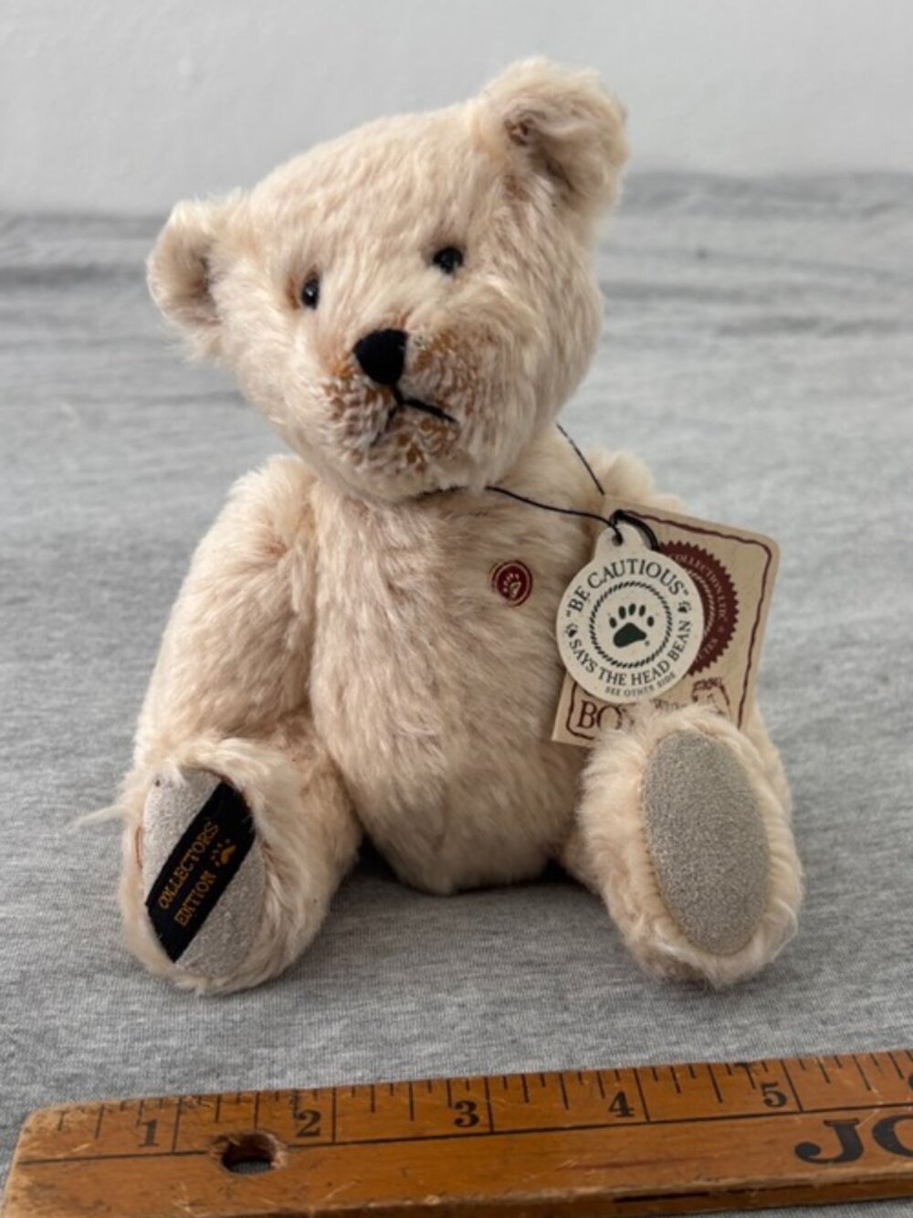 Boyds Bears Teddy B Bear Mohair Collection Jointed Plush Vintage #50004 Tag Pin
